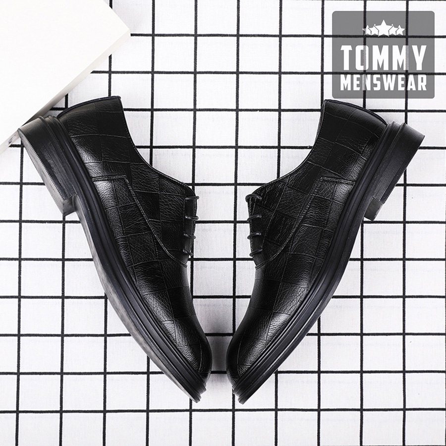 Giày Tây Nam Công Sở Da Bò Cao Cấp Buộc Dây TOMMY Giày Oxford Nam Đẹp Hàng Hiệu GNK15