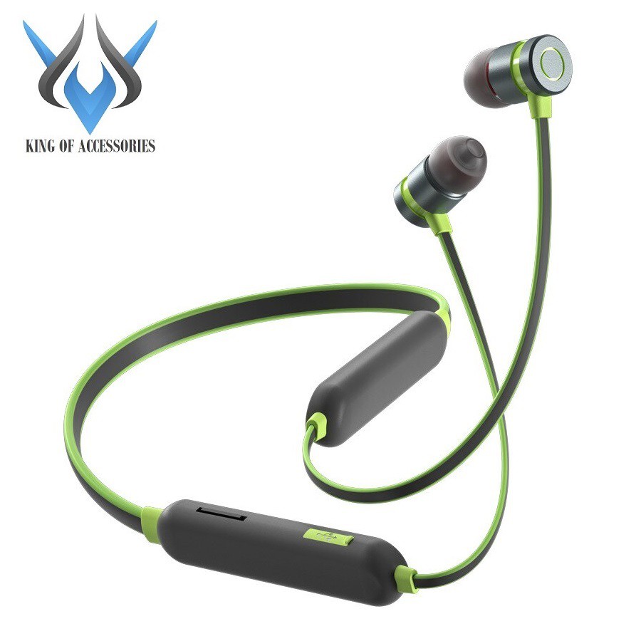 Tai nghe bluetooth Remax RX-S100 Neck-band Sports V5.0, pin dùng 10H, có khe gắn thẻ nhớ