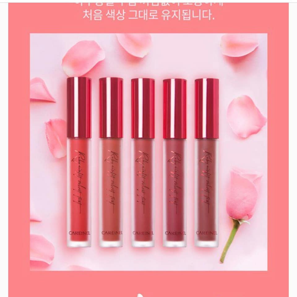 Son Kem Lì Lên Màu Siêu Chuẩn, Siêu Mịn Carenel Ruby Airfit Velvet Tint