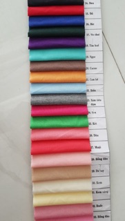 BẢNG MÀU ÁO THUN TRƠN 2X
