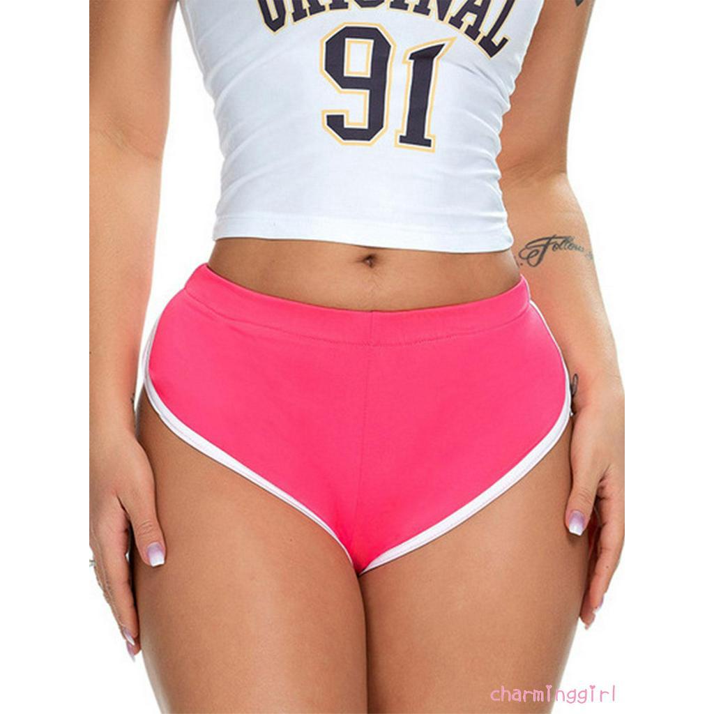 Quần Bơi Ngắn Lưng Cao Phối Màu Tương Phản Cho Nữ