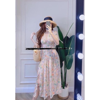 Đầm maxi xẻ tà