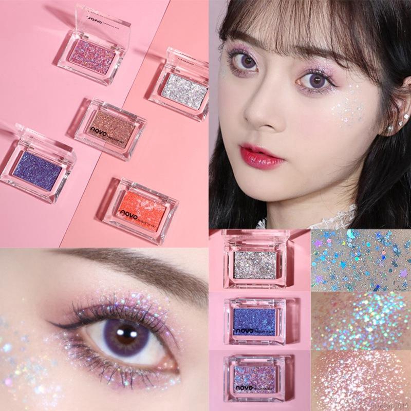 [Hàng mới về] Phấn mắt NOVO màu đơn sắc lấp lánh 10 màu tùy chọn