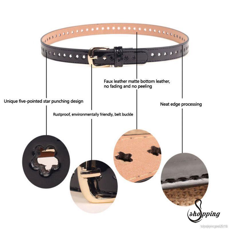 Thắt lưng da PU bản nhỏ 7 màu tùy chọn