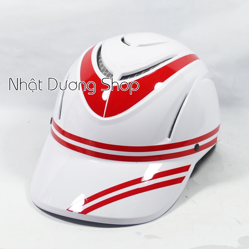Nón bảo hiểm kết xẻ nam nữ sọc ngẫu nhiên - Chất liêu nhựa ABS, trẻ trung, năng động phù hợp cho mọi người
