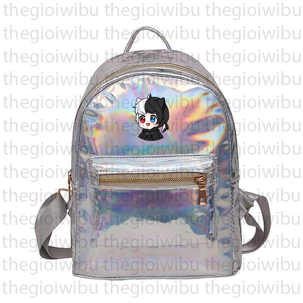 Balo hologram bạc in hình HERO TEAM ver MẮT TRÒN XOE Simmy Phong cận Siro Mr Vịt Sammy Đào Kairon Kamui