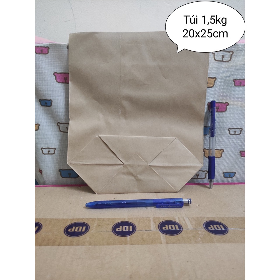 100 Túi Giấy Xi Măng 1,5kg (kt 20x25)