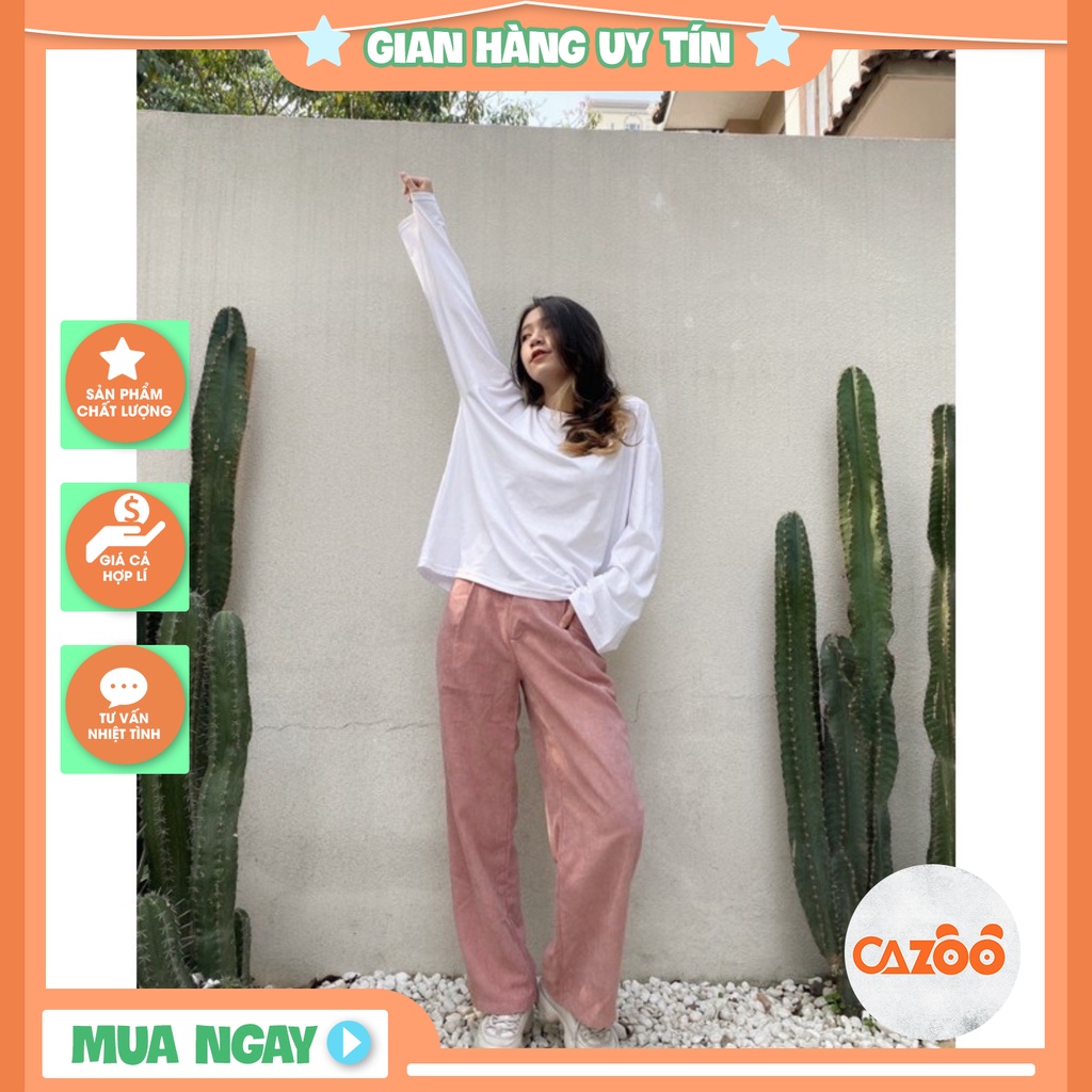 👕👖  Quần Ống Rộng Nhung Gân SVY Ulzzang ⚡