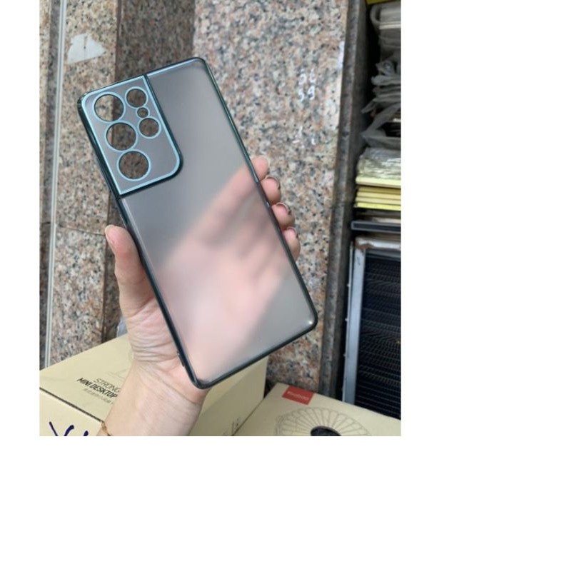 _Ốp lưng Sulada nhám viền màu Samsung S21, S21 Plus, S21 Ultra chống vân tay siêu đẹp sang trọng