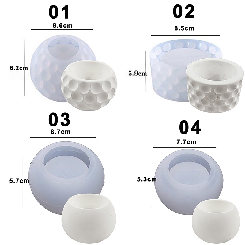 Khuôn Silicone Làm Giá Đỡ Đèn Cầy Hình Tròn Tiện Dụng