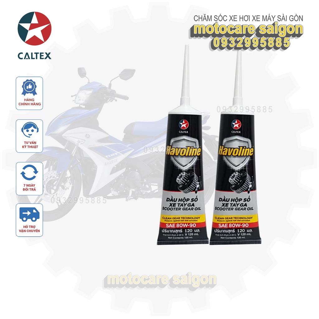 [HCM] Dầu nhớt láp, nhớt hộp số xe tay ga Caltex Havoline Scooter Gear Plus 80W90