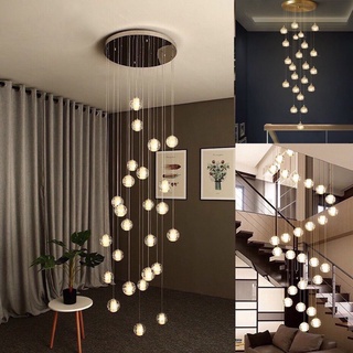 Đèn thả thông tầng 2m-5m trái cầu phale, đèn chùm thả cầu thang dây cap 3 lõi (có thể làm dây thả theo yêu cầu)