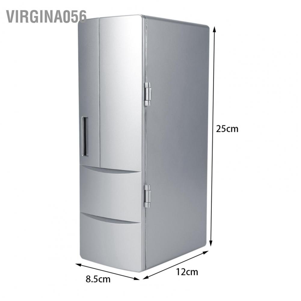 Có thể bán buôn Nhỏ gọn Mini USB Tủ lạnh đông Lon Uống Bia Làm mát Ấm hơn Sử dụng trên Ô tô Du lịch Hàng giao ngayVirgina056