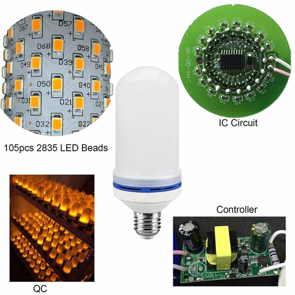 Đèn Led giả ngọn lửa đuôi đèn E27