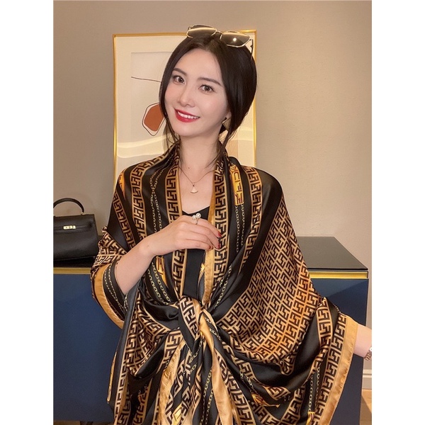 Khăn choàng cổ lụa cao cấp size 90x180cm