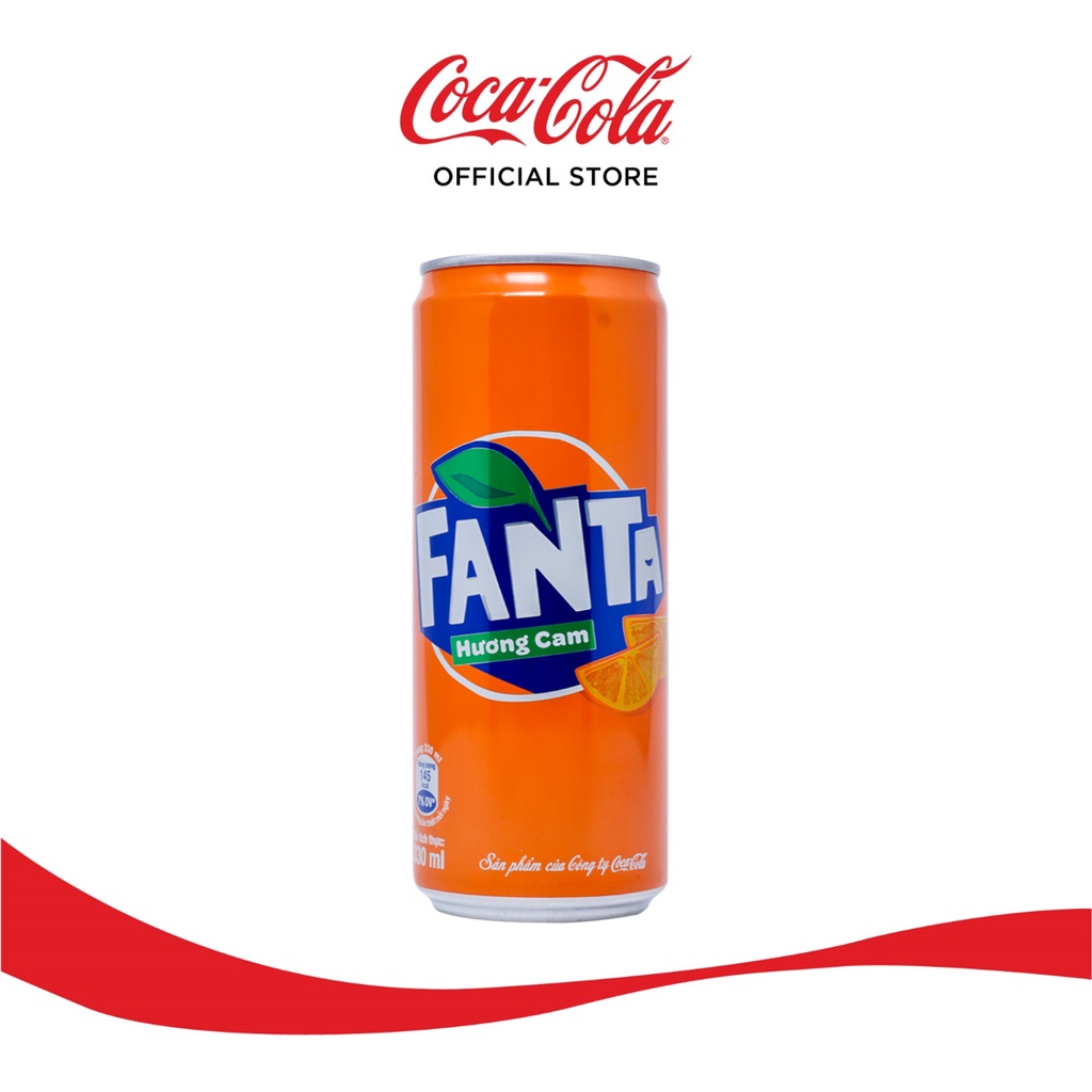 Lốc 6 Lon Nước Giải Khát Có Gas Fanta Cam Lon 320ml