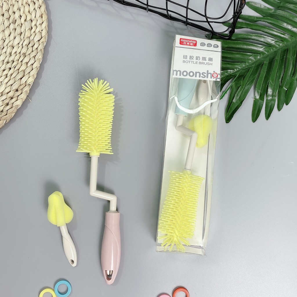 Cọ rửa bình sữa 2 đầu Silicon Brush - Bottle & nipple Brush