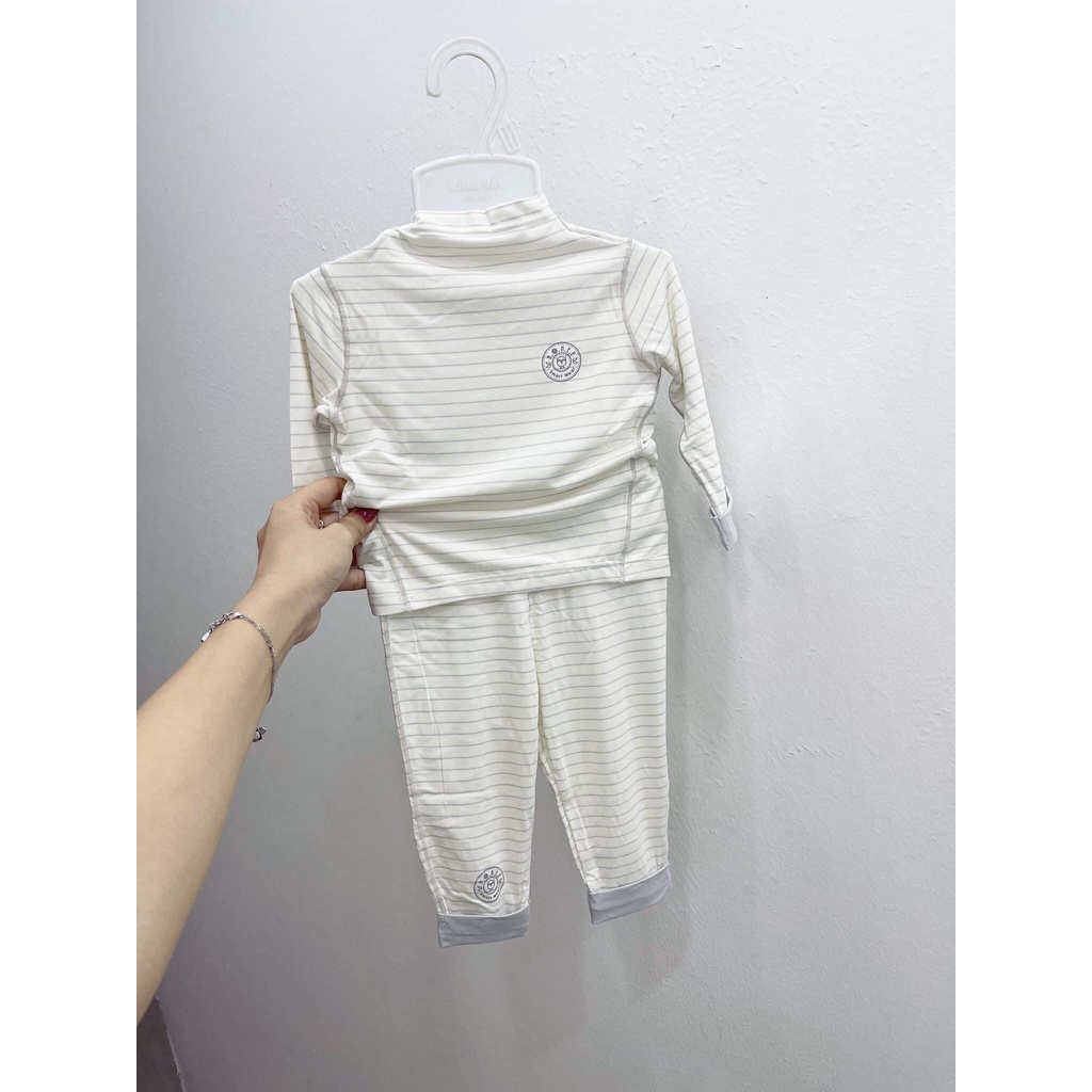 Bộ giữ nhiệt HRNEE cổ 2cm vải modal sợi sồi giữ nhiệt bé trai bé gái HRNEE CHÍNH HÃNG Việt Nam