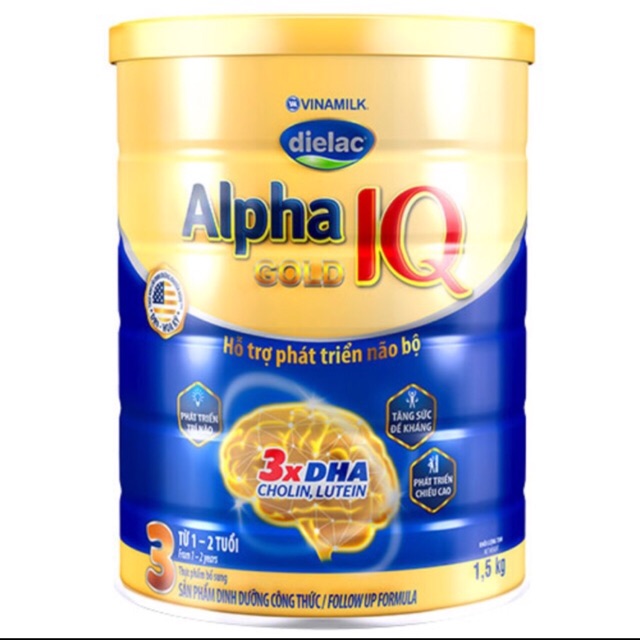 Sữa bột Alpha gold 3,4 loại 1,5kg (Mẫu mới)