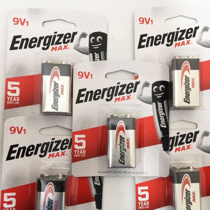 (combo 5 viên) pin 9V Energizer alkaline Max 522 BP1