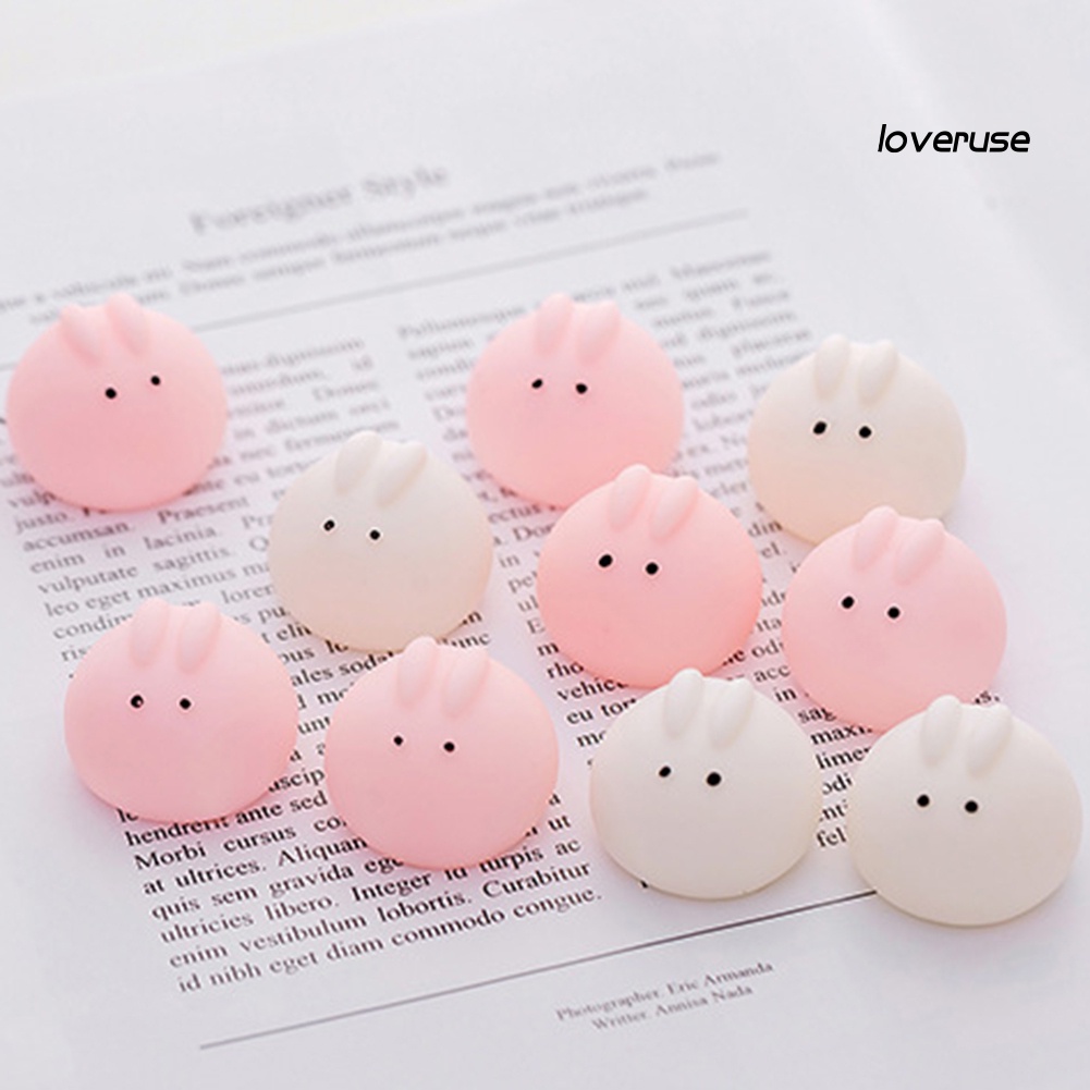 Set 5 Đồ Chơi Bóp Tay Hình Thỏ Mềm Mại Dễ Thương