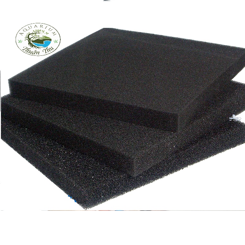 Bông lọc đen dày 5cm 3cm khổ vừa và nhỏ _Mút lọc đen sinh học cho bể cá cảnh nhiều size