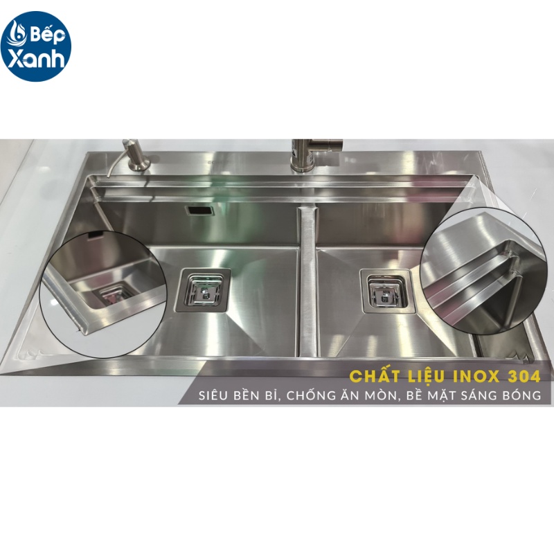 [FREESHIP HCM] Chậu Rửa Chén Ecalite ES-N28550HS - Chất Liệu Inox 304