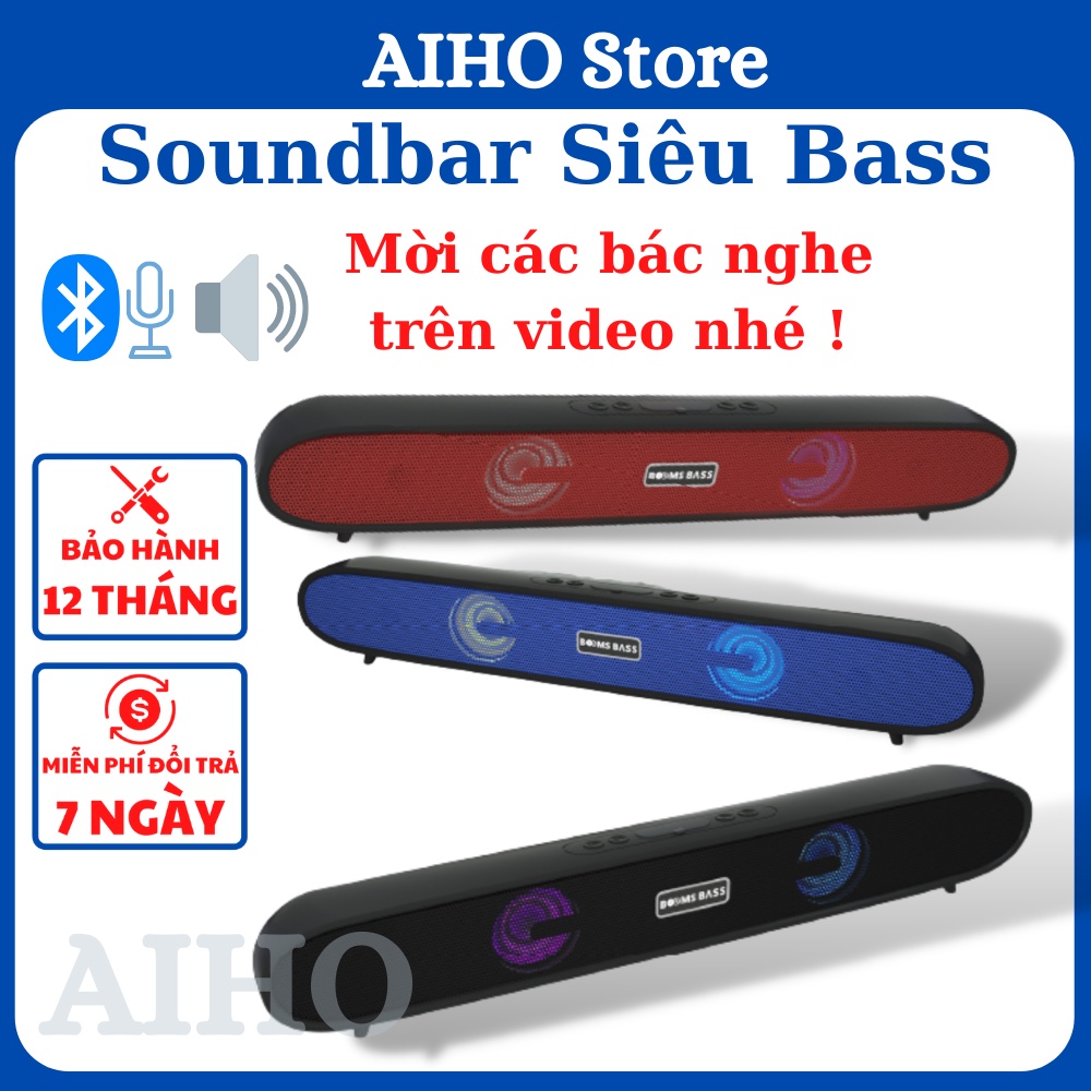 Loa bluetooth mini Boombass L30 Siêu Bass, Soundbar Chính Hãng Aiho shop