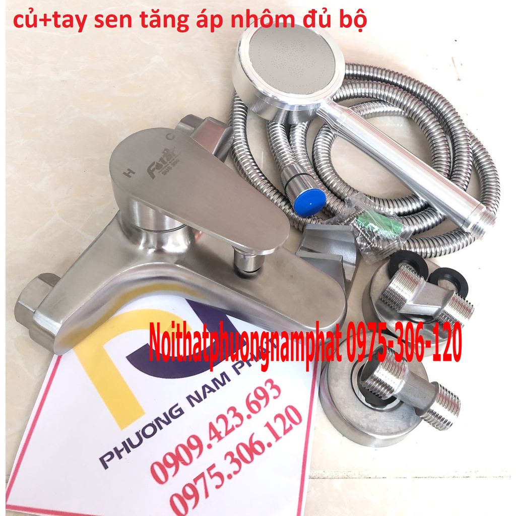 [ĐẢM BẢO 100% INOX 304] Củ Sen Tắm NÓNG LẠNH INOX 304 N2002 Fotar và tay sen và dây sen CỦ BÈ TRÒN