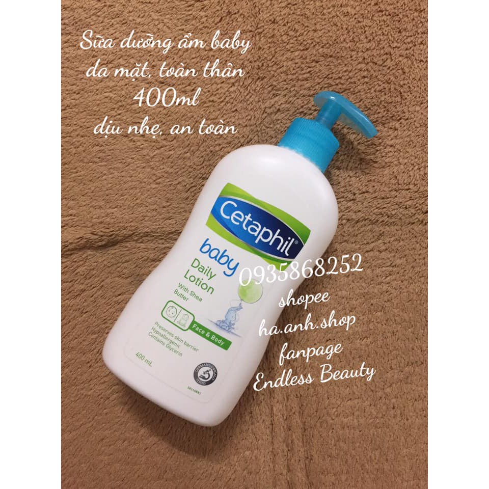 CETAPHIL BABY DAILY LOTION 400ml sữa dưỡng ẩm