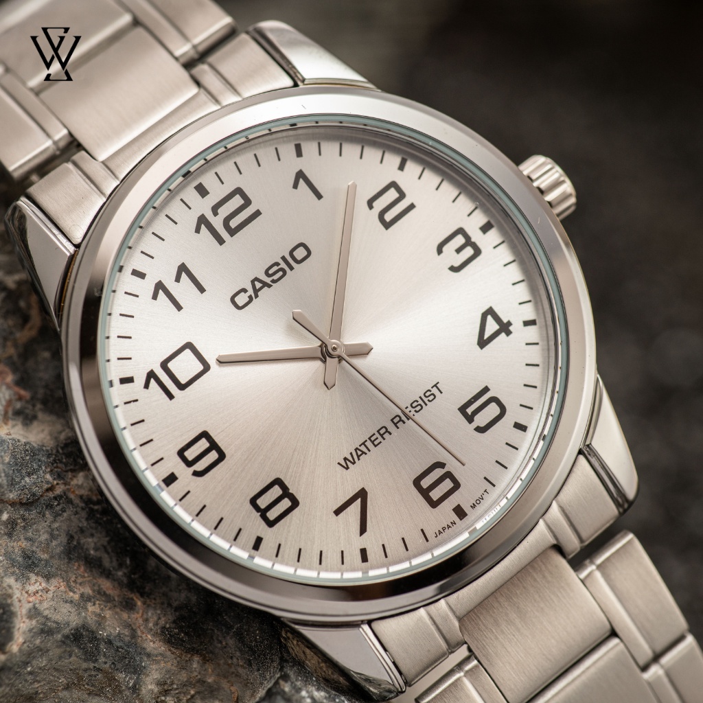 Đồng Hồ Quartz Nam Casio WATCHSTORE MTP-V001D-7BUDF Thiết Kế Kính Khoáng 38mm, Dây Kim Loại, Vỏ Thép Không Gỉ