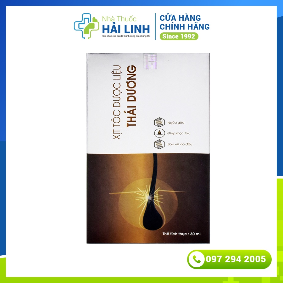 Xịt móc tóc dược liệu Thái Dương 30ml - Sao Thái Dương