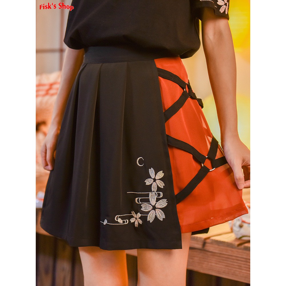 Váy xếp ly hai màu cosplay