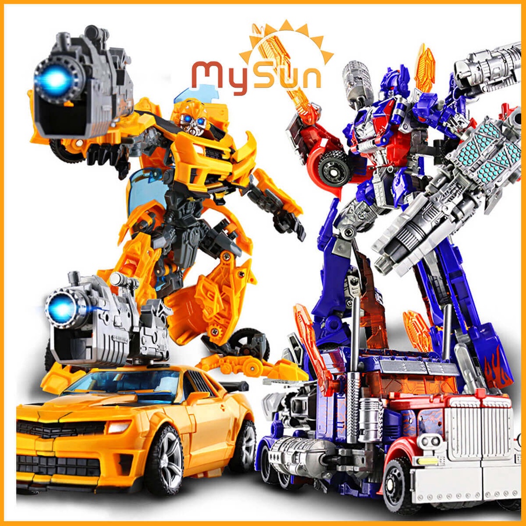 Đồ chơi xe ô tô biến hình robot người máy Transformer Optimus Prime, Bumblebee - MySun