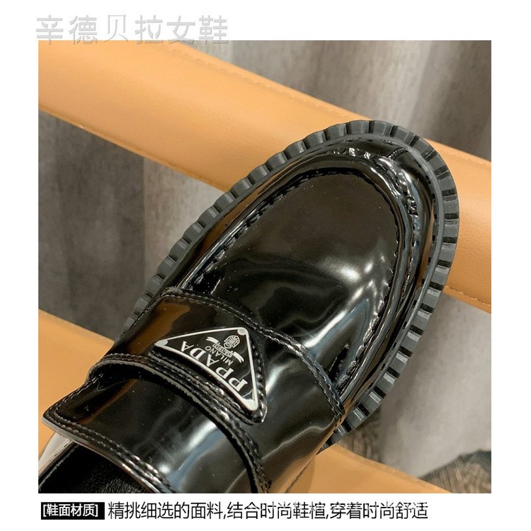 Giày Da Mềm Đế Vừa Mũi Tròn Phong Cách Anh Quốc Thời Trang Mùa Thu Cho Nữ