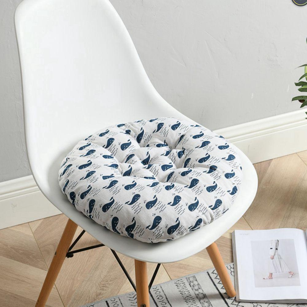 LONTIME Gối Tròn Lót Ghế Ngồi Văn Phòng In Họa Tiết Xinh Xắn