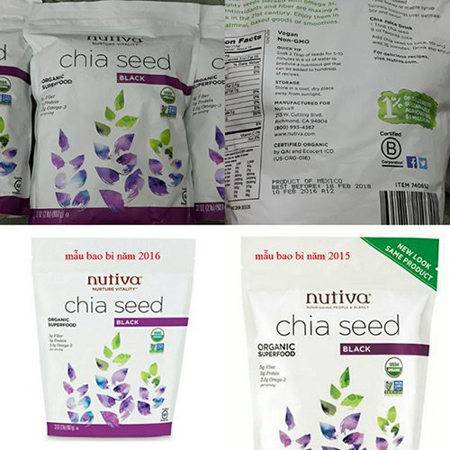 Hạt chia Nutiva organic Mỹ 907gr date 07/2021