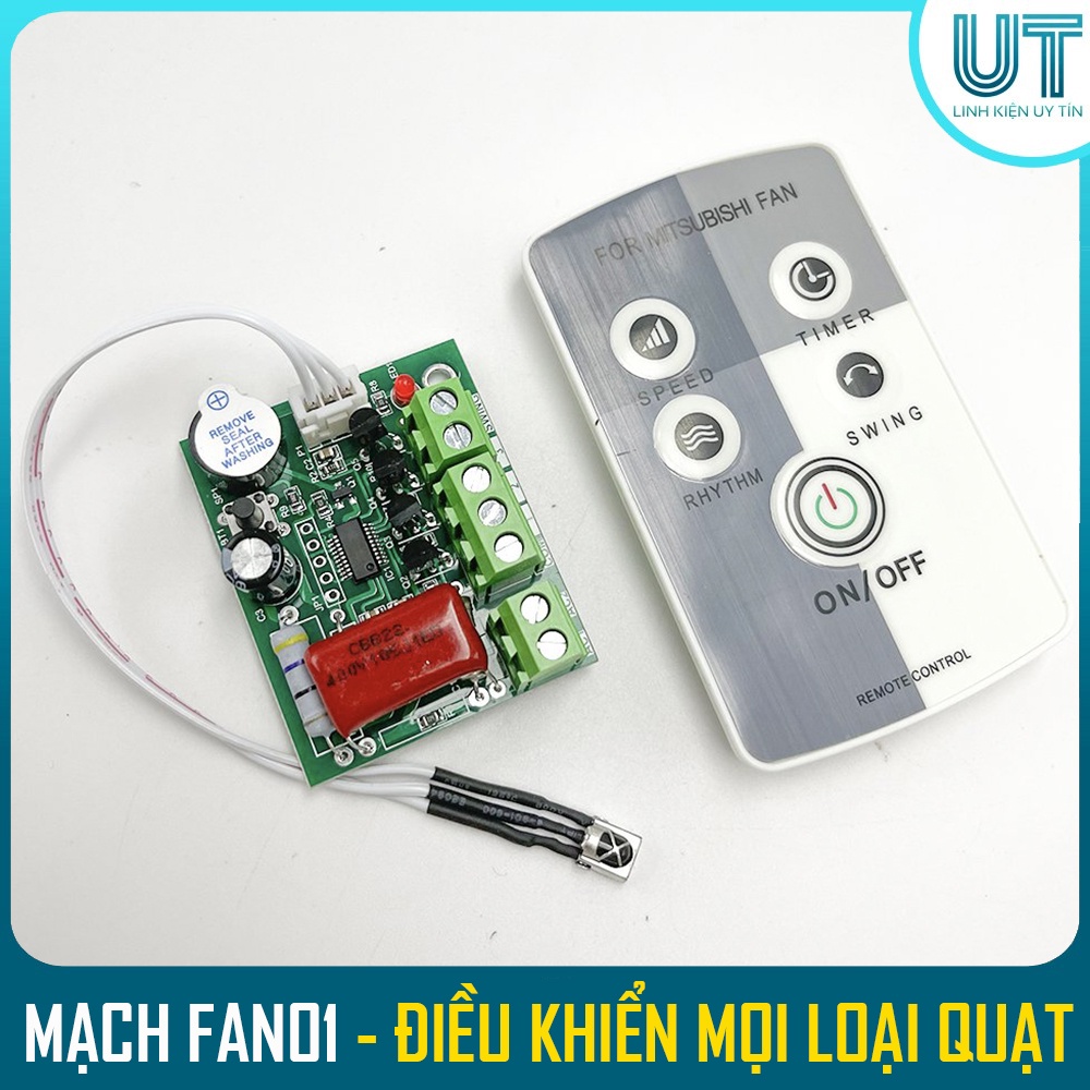 Mạch điều khiển quạt từ xa QT-311 và QTX-5K1 bản 2022 - FAN01 điều khiển quạt cây và treo tường - Hồng ngoại 10 mét