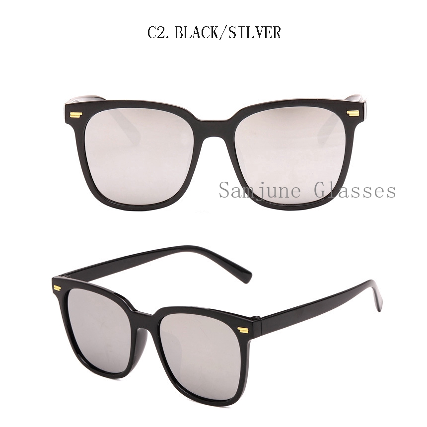 Kính Mát Gọng Vuông Samjune 1 Kích Thước Chống Tia Uv400 Phong Cách Retro