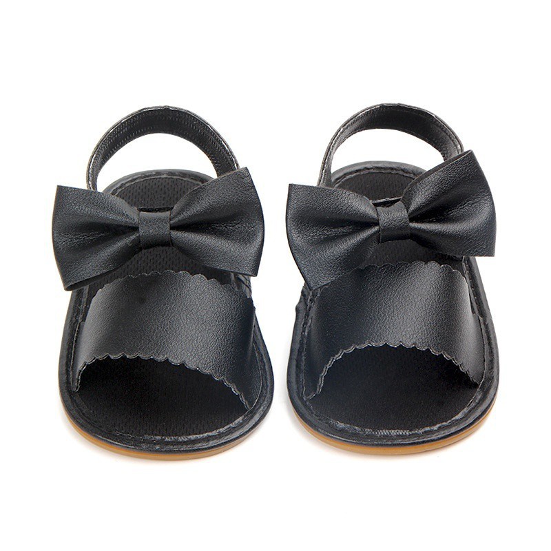 Giày sandal quai ngang đính nơ xinh xắn dành cho bé gái
