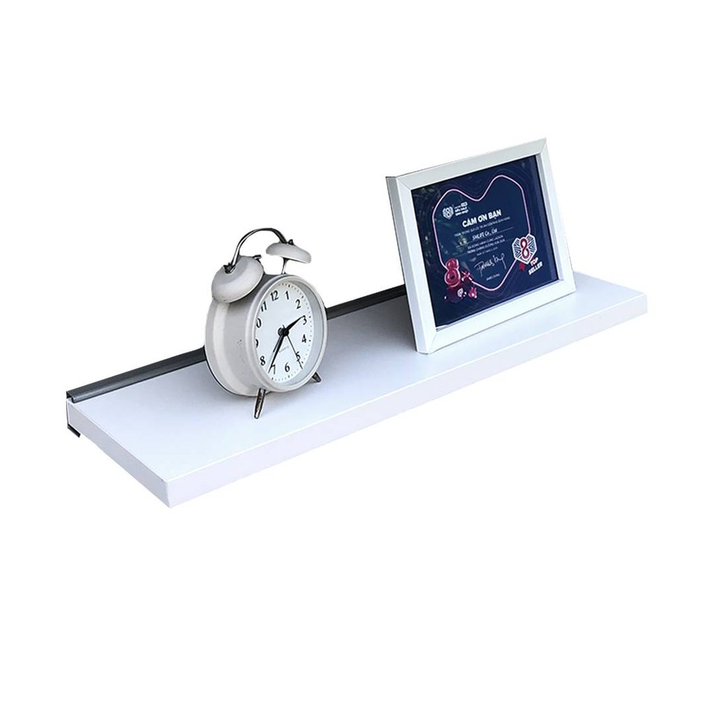 Kệ Gỗ Treo Tường Thanh Ngang SMLIFE S60 - Kết Hợp Giữa Thép Và Gỗ Dễ Lắp Đặt Trang Trí Dành Cho Căn Hộ Nhỏ - Vân gỗ