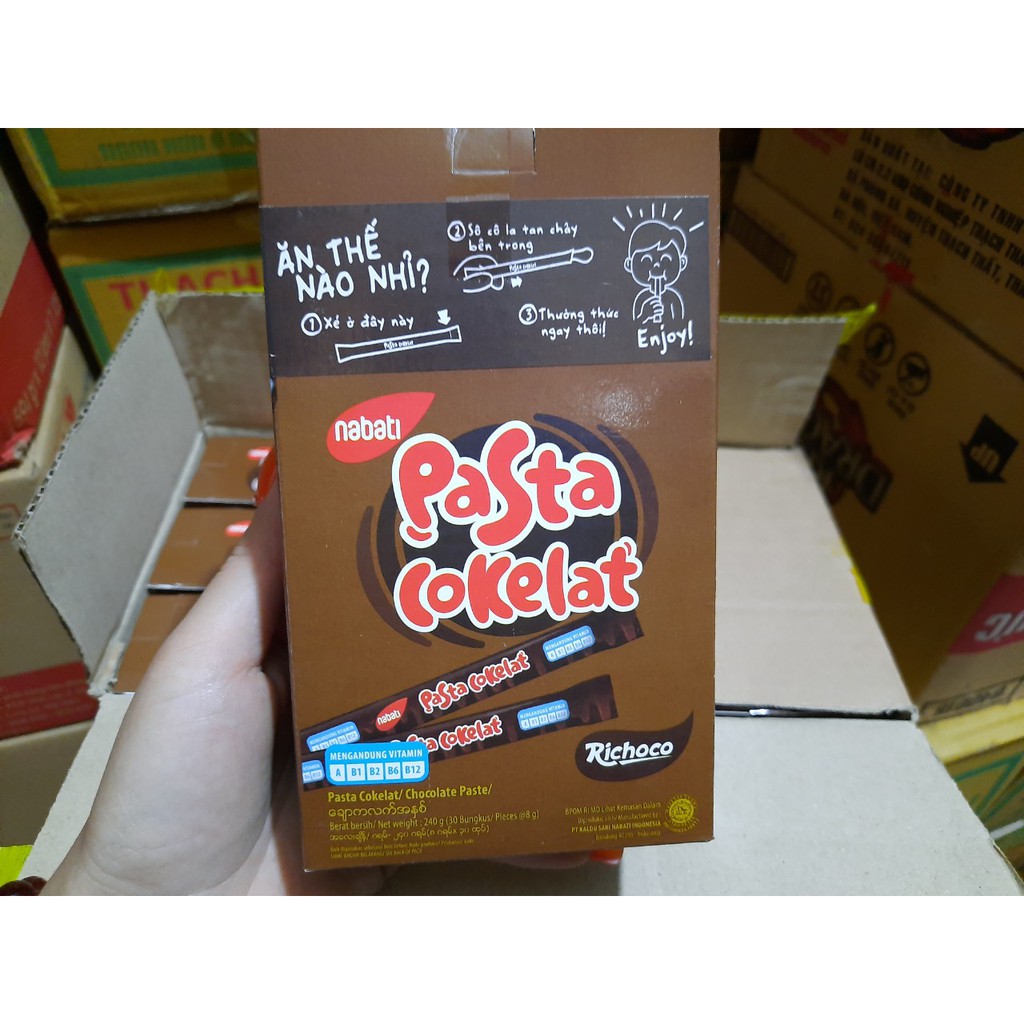 1 thùng nabati pasta cokelat 9 hộp 1 thùng sỉ lẻ đồ ăn vặt