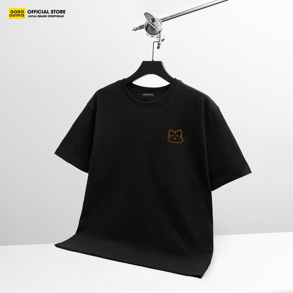 Áo thun tay lỡ nam nữ Unisex, áo phông in hổ dễ thương AT129 tay lỡ nam nữ form rộng Local Brand GODO OUTFITS