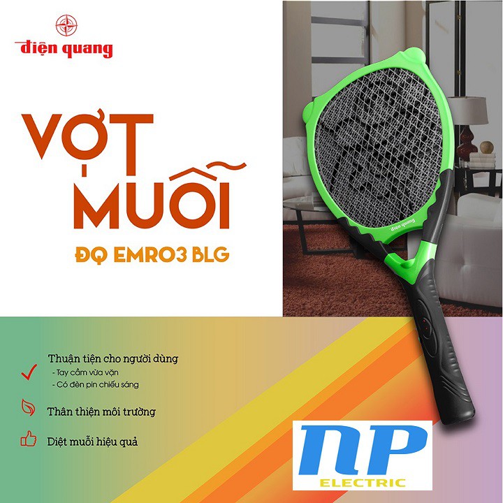 [GIÁ HỦY DIỆT]  VỢT BẮT MUỖI CAO CẤP ĐIỆN QUANG