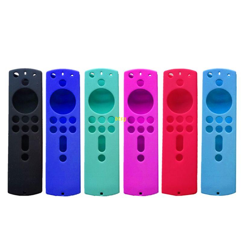 btsg Anti-slip Silicone Protective Shell Cover Remote Case Protector for Amazon Fire TV Stick 4K Remote Controller Accessories