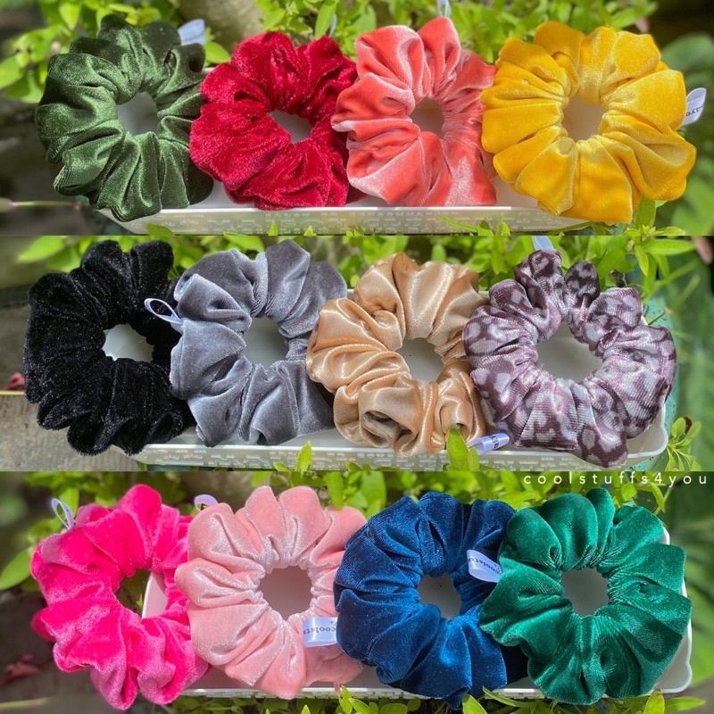 Bảng màu nhung✨Đồ buộc tóc velvet scrunchies nhung nhiều màu