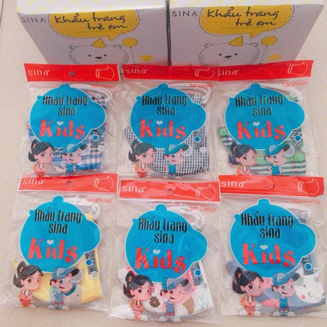 Khẩu trang kháng khuẩn SINA KIDS cho bé