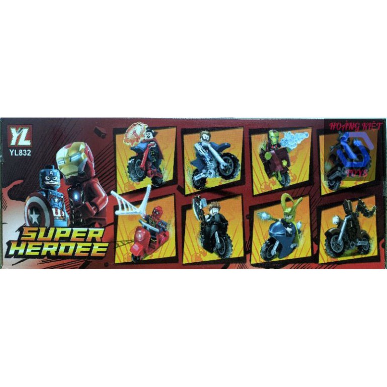 Lego Minifigure Avengers Super Heroes Dr.Strange, Captain America,Iron Man,Rocket, Spider Man,Thor,Loki,Groot YL832