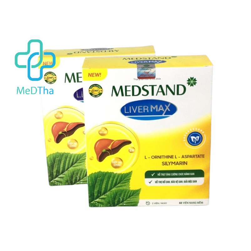 Viên uống giải độc gan Medstand Liver Max - Bảo vệ và tăng cường chức năng gan (Hộp 60 viên) [Chính hãng]