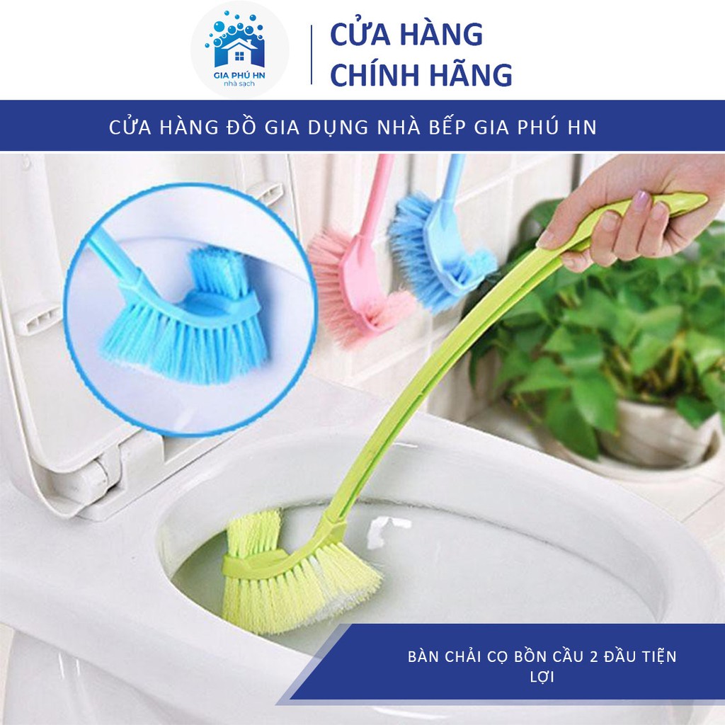 BÀN CHẢI CỌ VỆ SINH TOLET - CỌ BỒN CẦU CHÙI RỬA NHÀ VỆ SINH SIÊU SẠCH THIẾT KẾ 2 ĐẦU THÔNG MINH ĐÁNH BAY MỌI